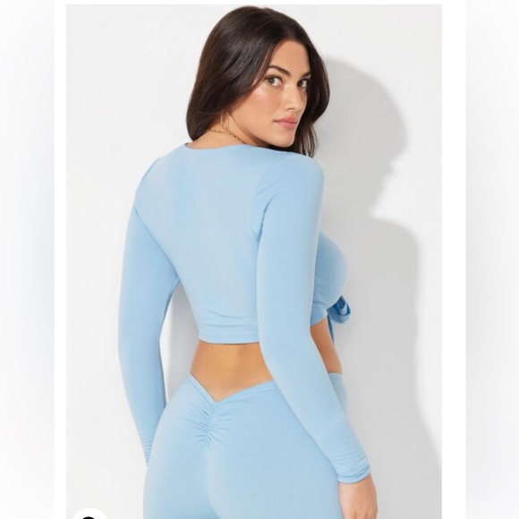 CLEARANCE Camille Kostek Tie Front or Wrap Front Top - Picture 5 of 5